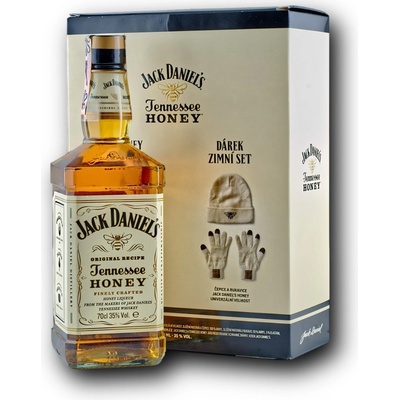 Jack Daniel's Tennessee Honey 35% 0,7 l (dárkové balení čepice a rukavice)