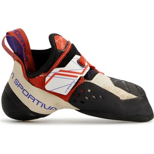 La Sportiva Дамски обувки с велкро La Sportiva Women's Solution Climbing shoes - White / Lily Orange - размер 34 (EU) (301-0455-0113)