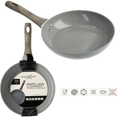 marka niezdefiniowana HLINÍKOVÁ PÁNVICE 26 CM 2,5 MM S MARMOUROVÝM POVRCHEM *7602