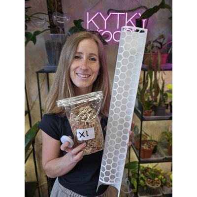 Mechová opora exclusive bílá XL 53 cm s mechem a zip páskou