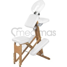 Medimas masážna stolička skladacia drevená Vigor farba biela