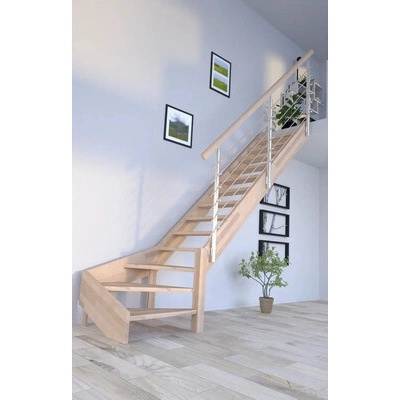 Pertura Notos Lepené drevo buk bez podstupníc buk 1/4-stočené dole vpravo 97 cm 13/14
