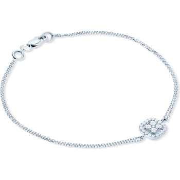 SAVICKI Гривна с квадрат Savicki: златна, диаманти