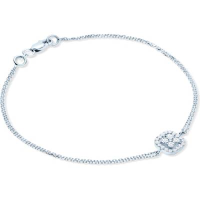 SAVICKI Гривна с квадрат Savicki: златна, диаманти