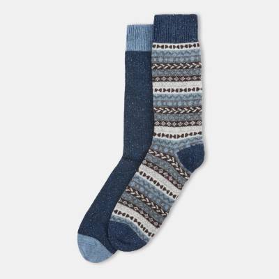 Barbour Чорапи Barbour Mens Fairisle Crew Socks - Midnight Oak Tartan