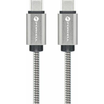 Forcell C237 USB-C na USB-C QC4.0 3A/20V PD60W, 1m, stříbrný
