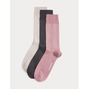 Marks & Spencer 3 чифта луксозни чорапи с високо съдържание на египетски памук Marks & Spencer многоцветни Marks & Spencer | Mnogotsveten | МЪЖЕ | 6-8.5