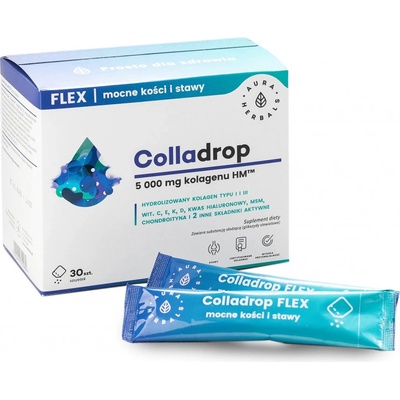 Aura Herbals Colladrop Flex morský kolagén 5000 mg 30 vreciek