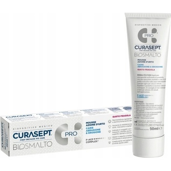Curasept Biosmalto Mousse Caries Abrasion&Erosion Strawberry zubná pena 50 ml