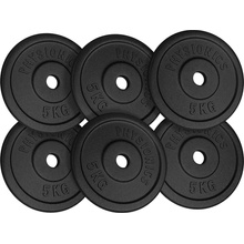 PHYSIONICS súprava činkových kotúčov liatina 6 x 5 kg 31 mm