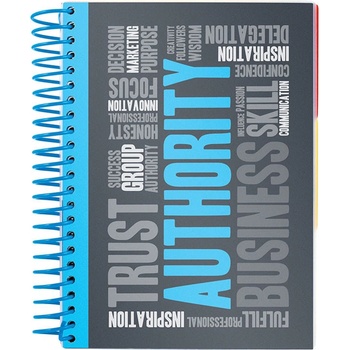 Тетрадка Axent A5 120л. сп. каре PP разд. Син (A5 120)