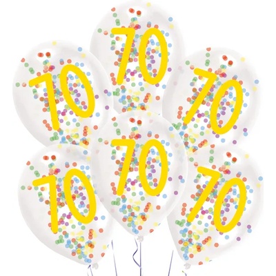 Amscan Латексови балони с конфети, 70 бр