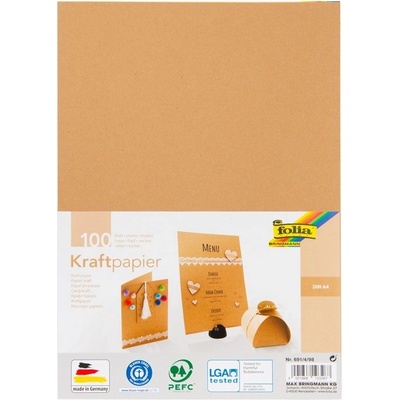 Folia Kraftový papír 120 g/m2 - 100 listů