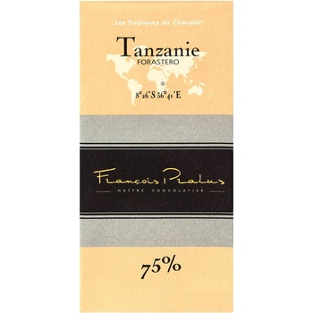 Francois Pralus čokoláda Tanzanie Forastero 75% Bio 100 g