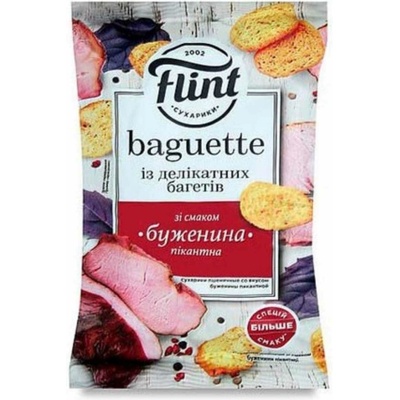 FLINT Snack z pšeničného chleba s príchuťou pečeného bravčového mäsa 60 g