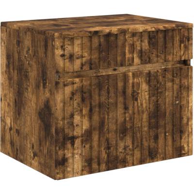 vidaXL Стенно Баня Кабинет Опушен дъб 59 x 44, 5 x 50 см (890637)