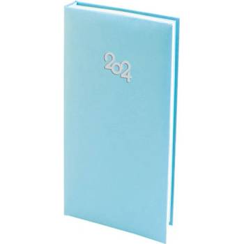 Бележник с дати 8 х 16 книговинил Пастел Син (2011012-49-42101)