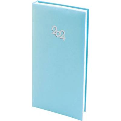 Бележник с дати 8 х 16 книговинил Пастел Син (2011012-49-42101)
