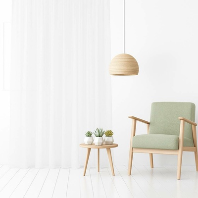 Záclonová látka Style nemačkavá v. 320 cm – Bílá