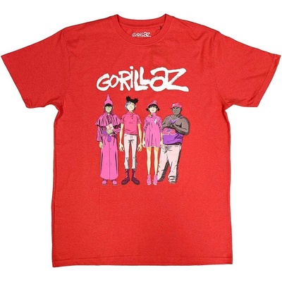 Gorillaz tričko Cracker Island Standing Group červené