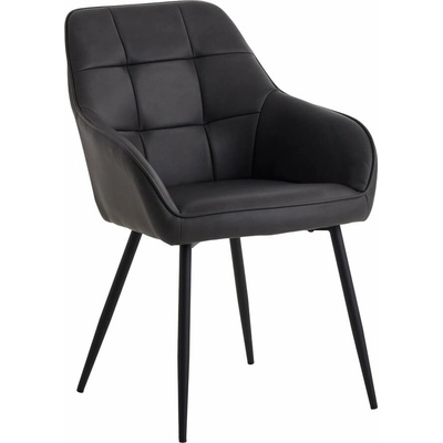 Unique Furniture Nolan Square s podrúčkami Tmavosivé 2 ks