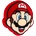Super Mario Bros Head Cushion 27cm