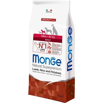 Monge Natural Superpremium Adult Mini Lamb Rice & Potato 2 x 7,5 kg