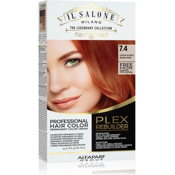 ALFAPARF Milano Il Salone Milano Plex Rebuilder перманентната боя за коса цвят 7.4 - Copper Blonde