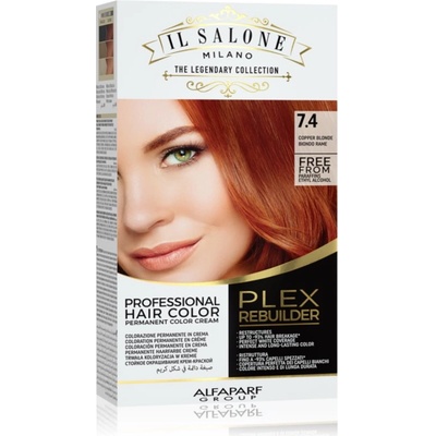ALFAPARF Milano Il Salone Milano Plex Rebuilder перманентната боя за коса цвят 7.4 - Copper Blonde