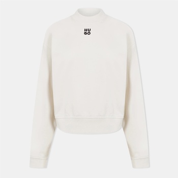 HUGO BOSS Блуза Hugo Women's Mock-neck Sweatshirt - Off White