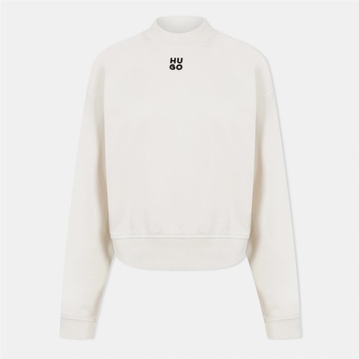 HUGO BOSS Блуза Hugo Women's Mock-neck Sweatshirt - Off White