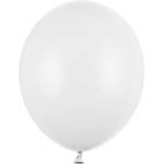 Party Deco Бял пастелен латексов балон - 30 см (sb14p-008)