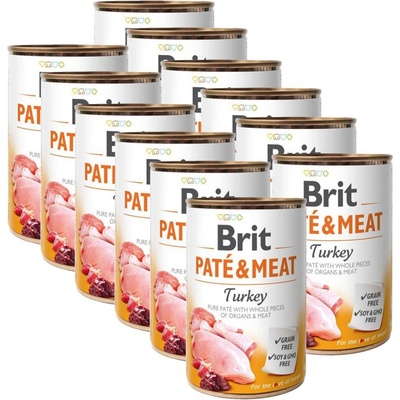 Brit Paté & Meat Dog Turkey 12 x 400 g