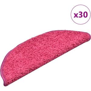 vidaXL Изтривалки за стълби, 30 бр. , 56x17x3 см, розови, полукръгли (3365809)