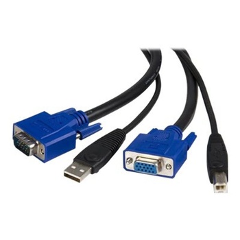 StarTech StarTech. com SVUSB2N1_6 кабел за клавиатура, видео и мишка (KVM) Черен 1, 8 м (SVUSB2N1_6)
