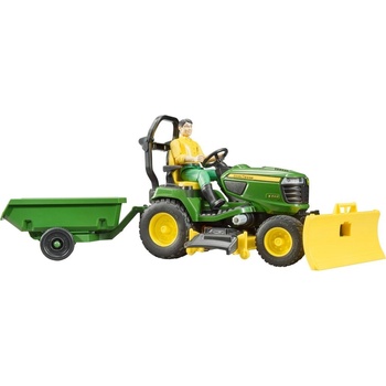 BRUDER Bruder bworld John Deere модел косачка с ремарке и шофьор (62104)