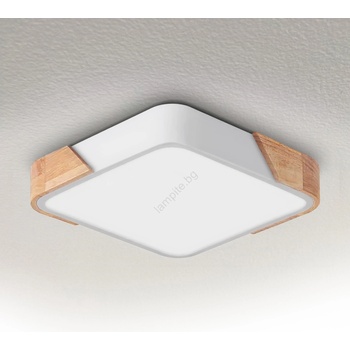 Brilagi - LED плафон PILANA LED/24W/230V дъб/бяло 32x32 cm (BG3072)