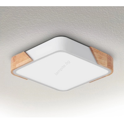 Brilagi - LED плафон PILANA LED/24W/230V дъб/бяло 32x32 cm (BG3072)