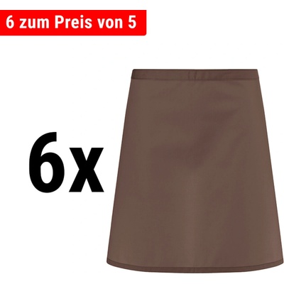 G.Gastro 6 Kusů Karlowsky Zástěra do pasu Basic světle hnědá D9785718