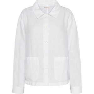 KnowledgeCotton Apparel Дамско ежедневно яке KnowledgeCotton Apparel Women's Regular Linen Overshirt Casual jacket - Bright White - размер XL (103-2500-0114)