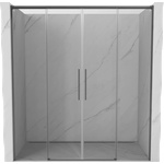 Mexen Rox Duo плъзгащи се душ врати 170 см, прозрачни, Gun Metal - 8C2-170-002-95-00 (8C2-170-002-95-00)