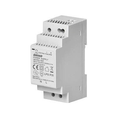 Napájecí zdroj na lištu DIN 24VDC, 1A, 24W, šířka 2 moduly