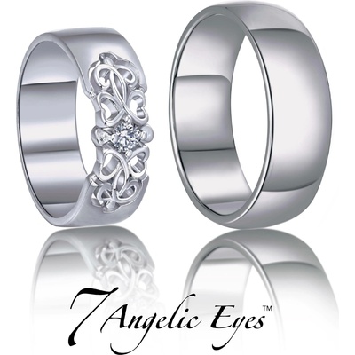 7 Angelic Eyes Stříbrný pánský snubní prsten 044 Mark