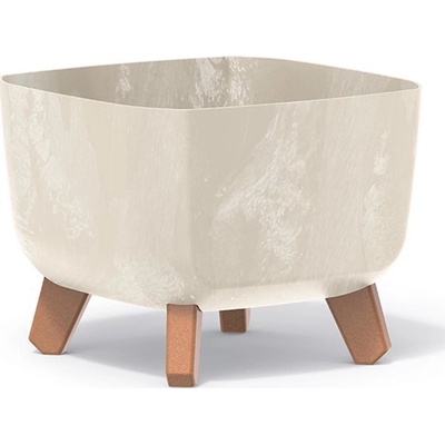 PROSPERPLAST Kvetináč GRACIA SQUARE BETON EFFECT 24cm pískový