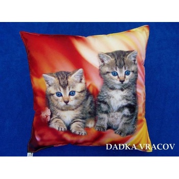 Dadka vankúš Mačiatka v ohni 40x40