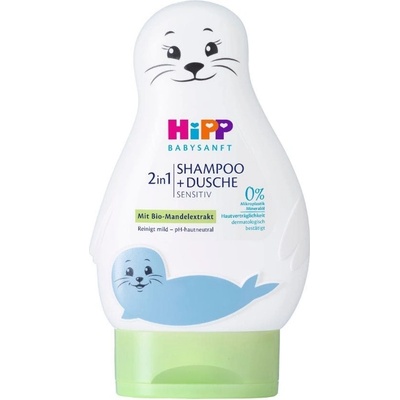 Hipp Babysanft detský šampón na vlasy a telo Seal 200 ml