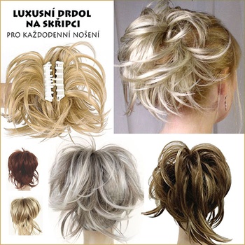 Luxusní drdol na skřipci - příčesek #2 - nejtmavší hnědá
