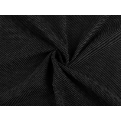 Dekorační látka s žinylkovou strukturou, střední, 8 28 (250 g/m²) černá