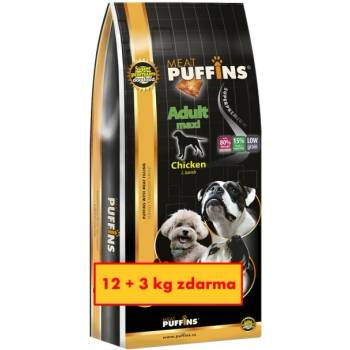 Puffins Adult Maxi s masovou náplní Krmivo pro psy 15 kg