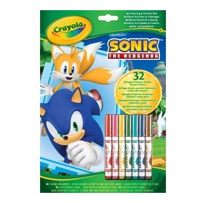 Crayola Crayola: книжка за оцветяване и занимания с таралежа Соник
